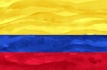 Painted flag of Columbiaの写真素材