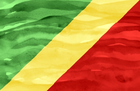 Painted flag of Congo Republicの写真素材