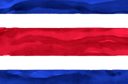 Painted flag of Costa Ricaの写真素材