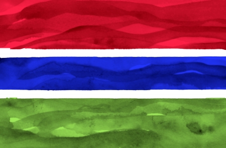 Painted flag of Gambiaの写真素材