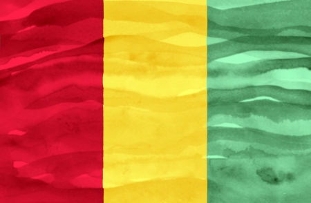 Painted flag of Guineaの写真素材