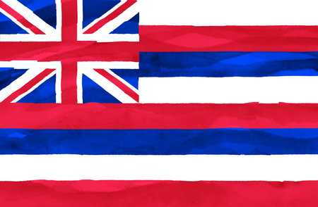 Painted flag of Hawaiiの写真素材