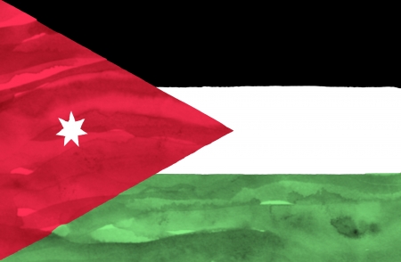 Painted flag of Jordanの写真素材