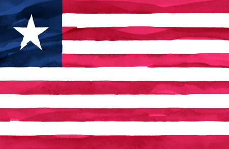 Painted flag of Liberiaの写真素材