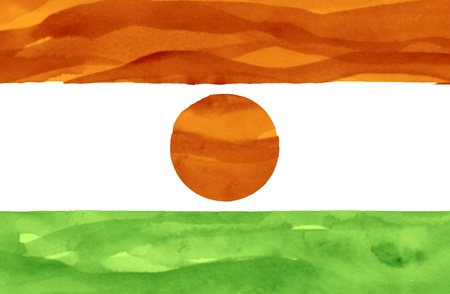 Painted flag of Nigerの写真素材