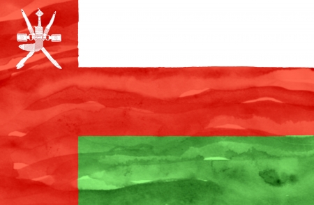 Painted flag of Omanの写真素材
