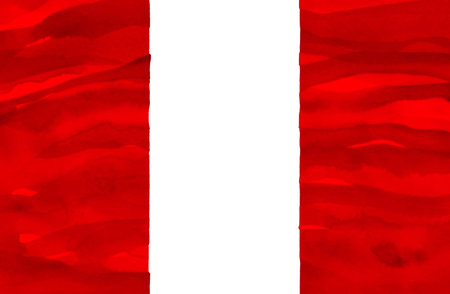 Painted flag of Peruの写真素材