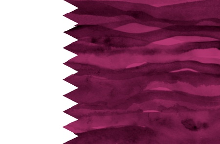 Painted flag of Qatarの写真素材