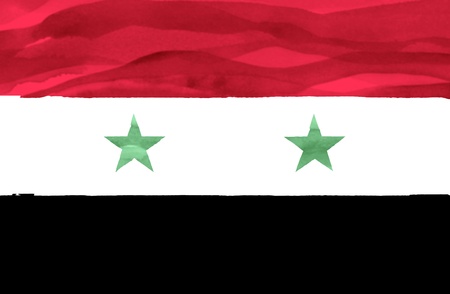 Painted flag of Syriaの写真素材
