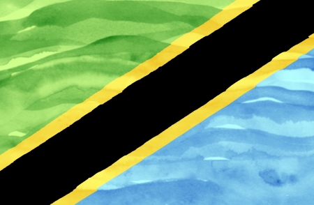Painted flag of Tanzaniaの写真素材
