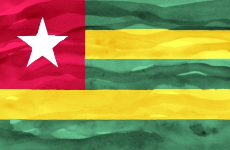 Painted flag of Togoの写真素材