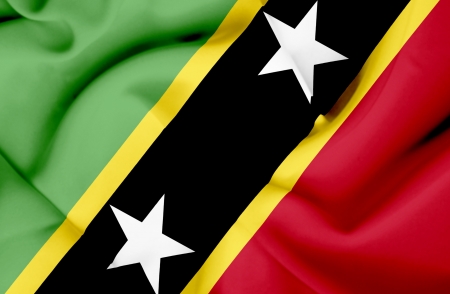 St Kitts and Nevis waving flagの写真素材