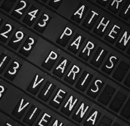 Airport departure display board background