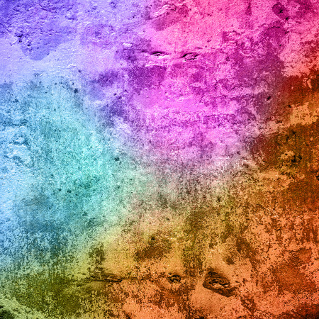 Multicolored grunge paint wall background or texture の写真素材