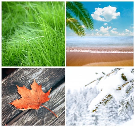 Four season conceptual collageの写真素材