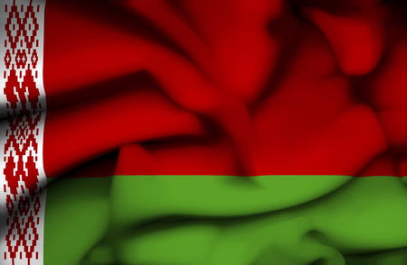 Belarus waving flagの写真素材