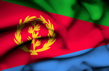 Eritrea waving flagの写真素材