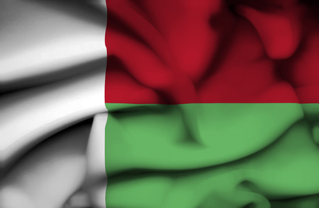 Madagascar waving flagの写真素材