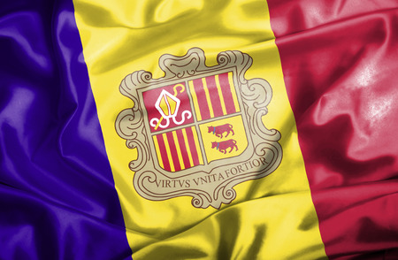 Andorra waving flagの写真素材