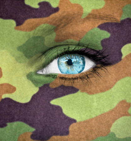 Woman soldier conceptの写真素材