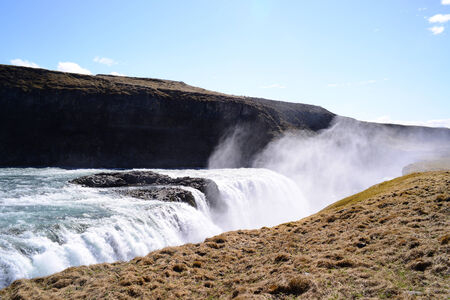 Gullfoss Waterfall Icelandの写真素材