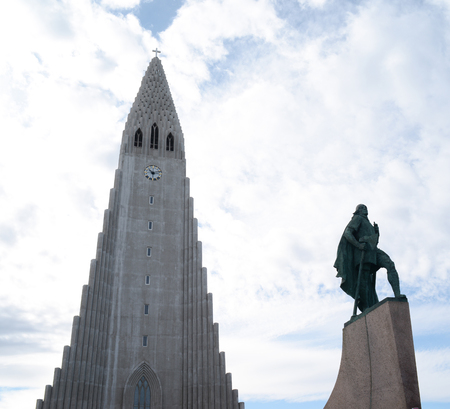 Hallgrimskirkja Cathedral - Iceland Reykjavikの写真素材