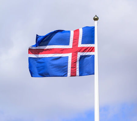 Iceland flagの写真素材