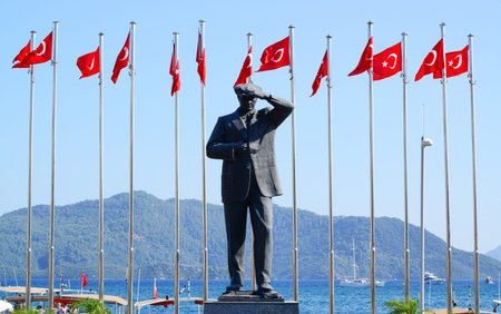 Monument to the first president of Turkey Mustafa Kemal Ataturkのeditorial素材