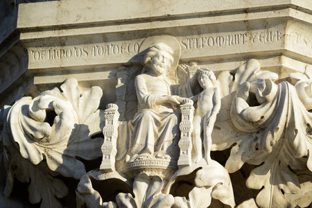 Architecture details near San Marco Piazza at Venice Italy