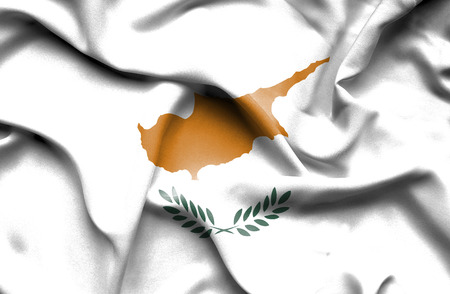 Cyprus waving flagの写真素材