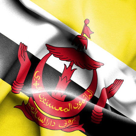 Brunei waving flagの写真素材