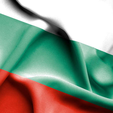Bulgaria waving flagの写真素材