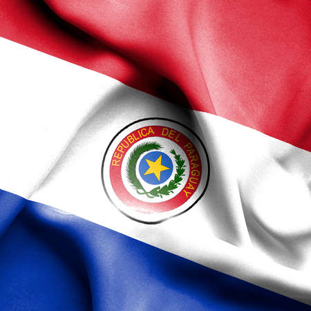 Paraguay waving flagの写真素材