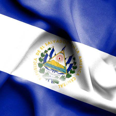 El Salvador waving flagの写真素材