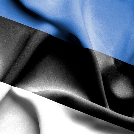 Estonia waving flagの写真素材