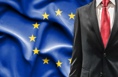 Man in suit from European Unionの写真素材