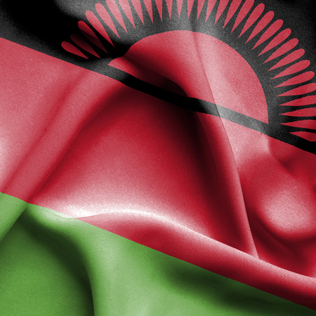 Malawi waving flagの写真素材