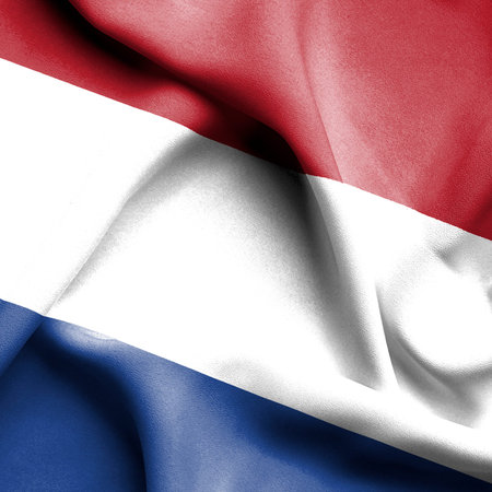 Netherlands waving flagの写真素材