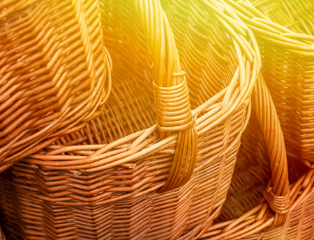 Group of wickery basketsの写真素材