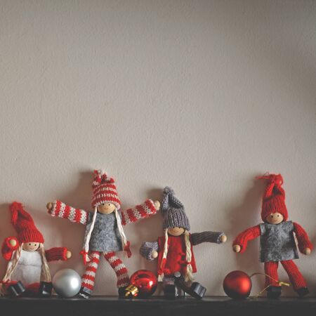 Christmas decoration and ornaments - New year or Christmas conceptの写真素材