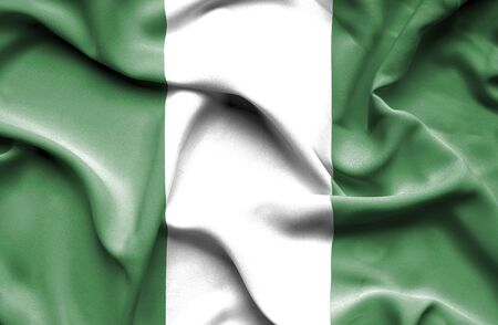 Nigeria waving flagの写真素材