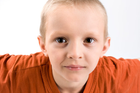  little boy on white