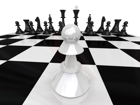 Chess isolated on white backgroundの写真素材