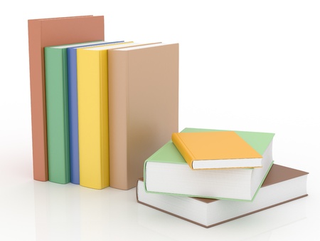 Color books with blank coversの写真素材
