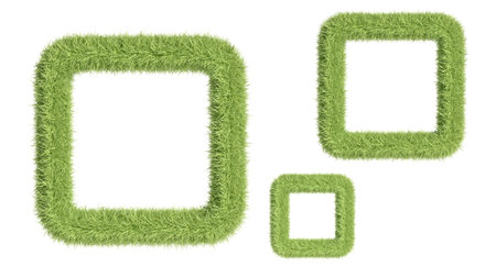 Frame from grass isolated on white background