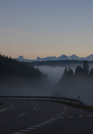 mountain range of Eiger Monch and Jungfrau