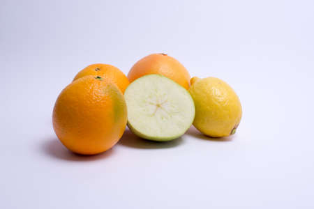fruits isolated on a white background. Selective focusの写真素材