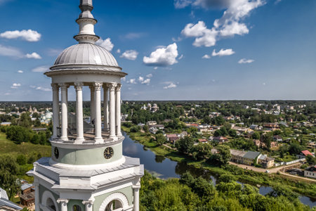 Panoramic view of the city of Yaroslavl, Russiaの写真素材