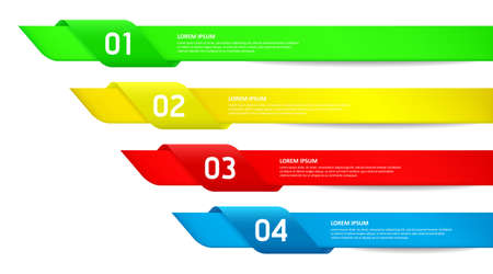 Modern Design style options template / can be used for workflow layout / diagram / numbered banners / web design / infographics. Vector illustrationのイラスト素材