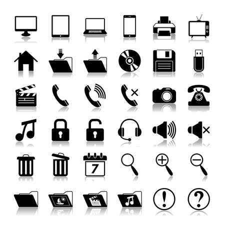 Media iconsのイラスト素材